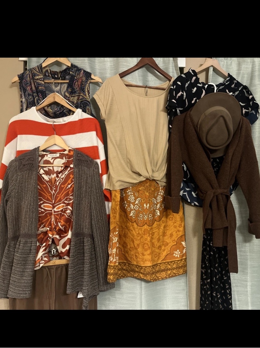 Make an Offer! Bundle of 11 Piece Boho Clothes - Casual Shirts Summer Skirt Hat